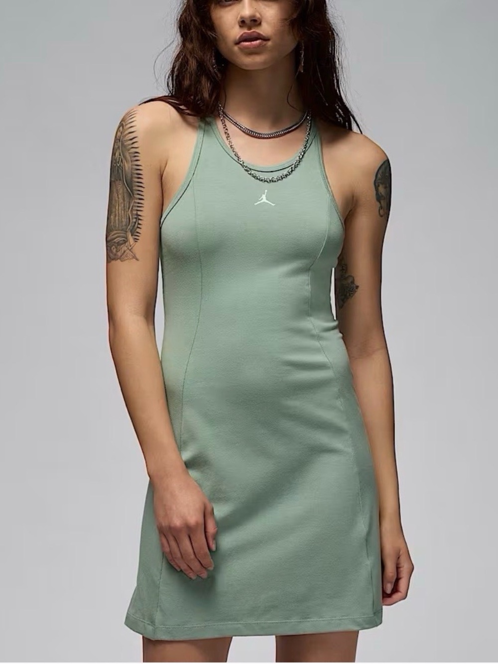 Jordan Women's Slim Knit Dress in Jade Smoke, Size Medium